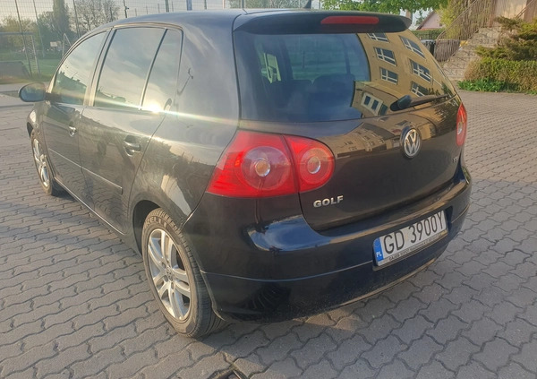 Volkswagen Golf cena 19500 przebieg: 95600, rok produkcji 2008 z Gdańsk małe 79